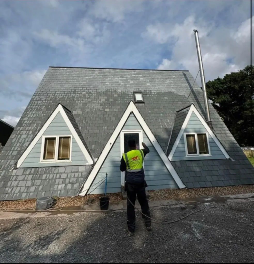 13 a frame slate roof cleaning Somerset