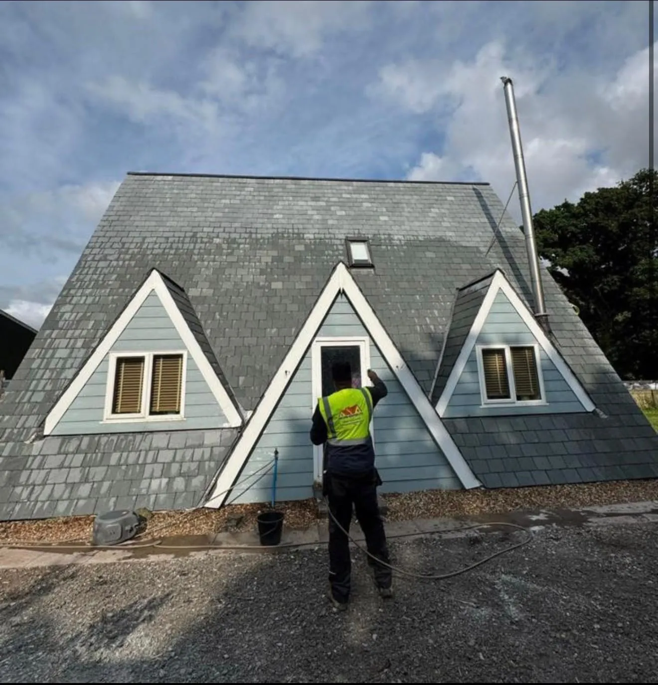 13 a frame slate roof cleaning Somerset