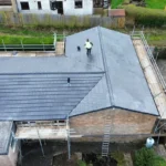 18 slate bungalow l shape aerial garden Somerset