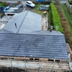 19 slate bungalow l shape aerial front Somerset