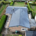 20 slate bungalow l shape aerial rear Somerset
